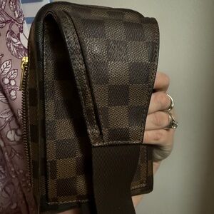 Louis Vuitton Brown Checkered Belt Bag